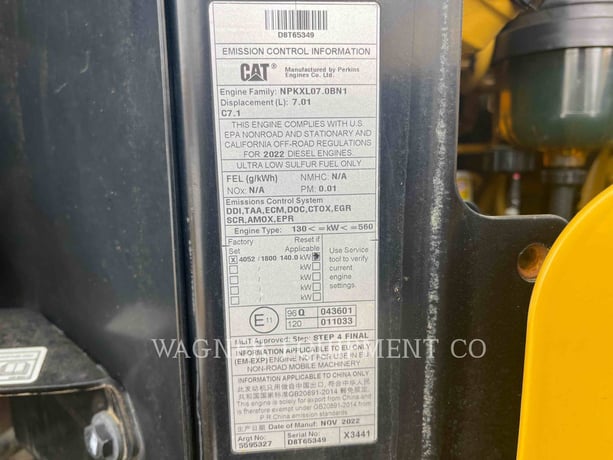 Cat 938M, Wheel Loader, 1244 hours, S/N: J3R10395, 2023 - Image 8