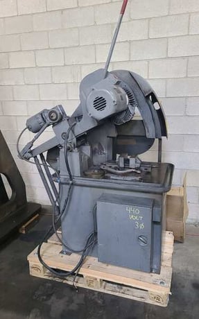 Stone #M160, abrasive saw, 20" cut-off wheel, 6" vise, amp meter, 15 HP - Image 1