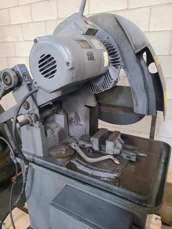 Stone #M160, abrasive saw, 20" cut-off wheel, 6" vise, amp meter, 15 HP - Image 2