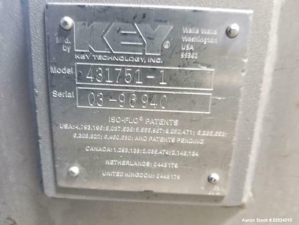 18" wide x 112" long, Key Iso Flo #431751-1, Shaker/Feeder, Stainless Steel sanitary construction, Stainless - Image 4