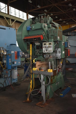 45 Ton, Minster #5, OBI flywheel press, vari-speed, 5.7" ton air cushion w/2" stroke, #30599 - Image 2