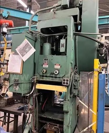 45 Ton, Minster #5, OBI flywheel press, vari-speed, 5.7" ton air cushion w/2" stroke, #30599 - Image 6