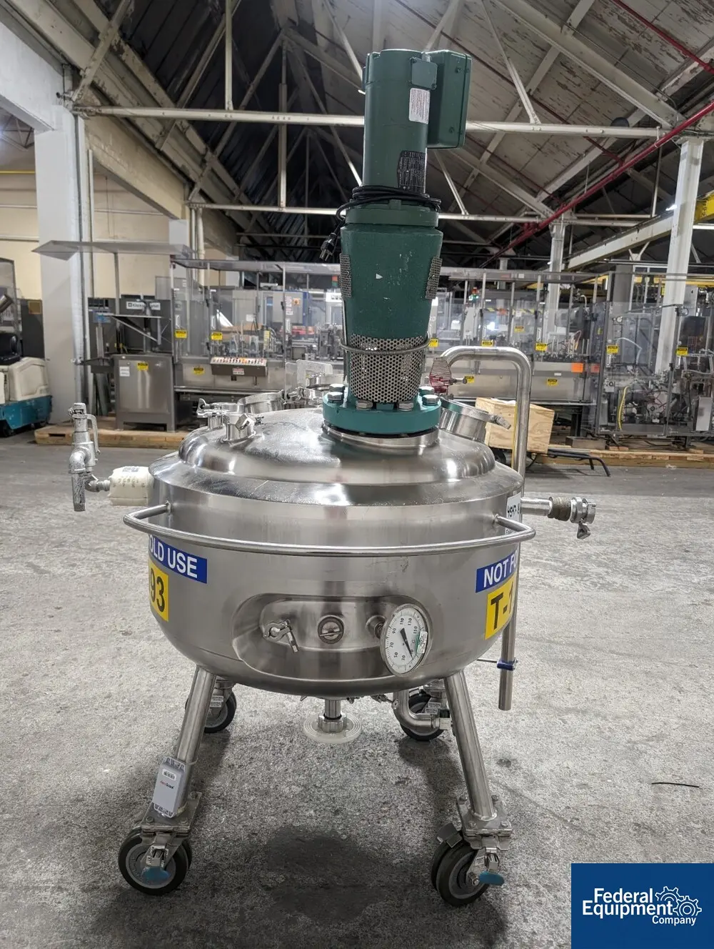 39.63 gallon Precision Stainless, Stainless Steel agitated reactor, 29-1/5" diameter, 23-1/2" straight side - Image 4