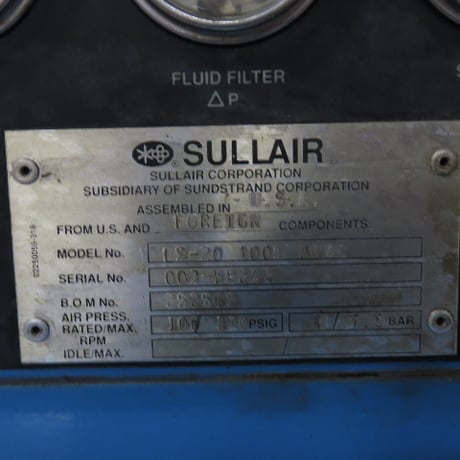 450 cfm, 100/110 psi, Sullair #LS-20-100, rotary screw air compressor, 100 HP, 480 V., 3 phase, 18802 hours - Image 2