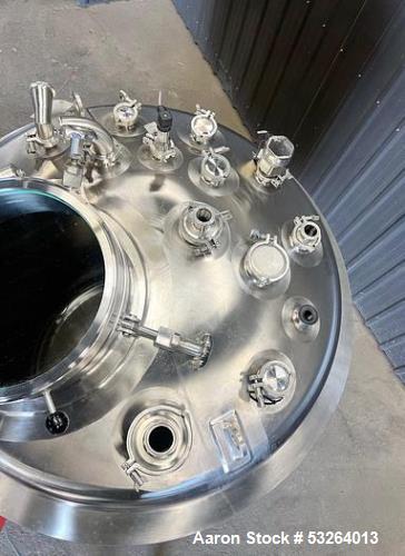 264 gallon Jacketed reactor tank w/ vacuum, Stainless Steel, vertical, 42 psi @ 300&deg;F, 100 psi @300&deg;F jacket - Image 8