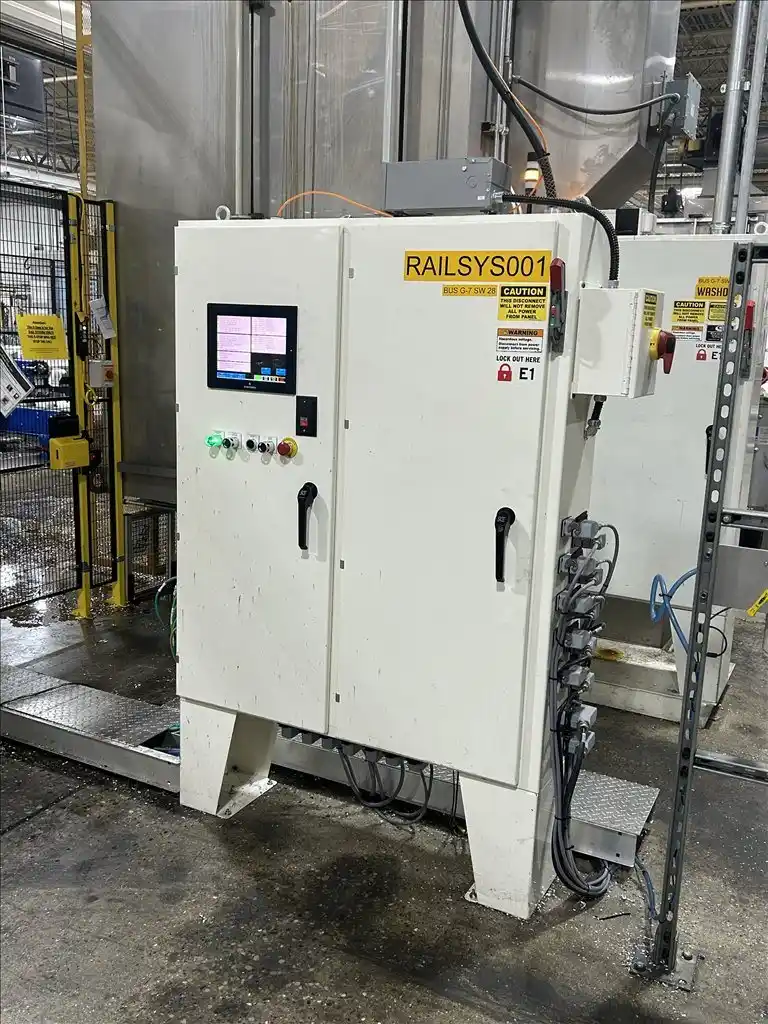 Rollon, RTUW-WALL, robotic transfer unit wall, 30m rail travel, (2) Fanuc R2000iB robots, (2) Fanuc R-30iB - Image 3