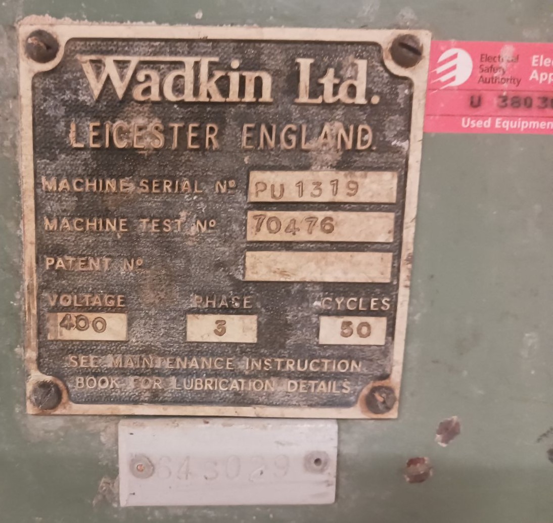 Wadkin #PU1319, heavy duty straight line rip saw, 81" x 60" table, 4 speed motor drives - Image 3