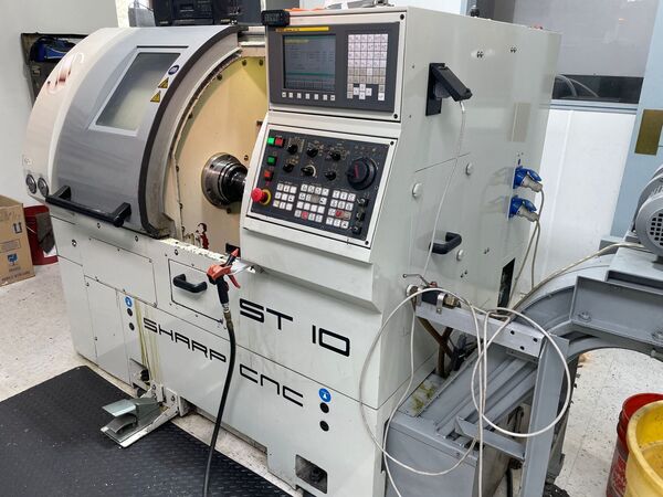 Sharp #ST-10, CNC lathe, Fanuc 0iTD, 15" swing, 6" chuck, 1.7" bar, 13" machining length, 8" turning - Image 3