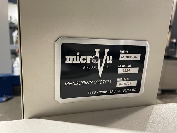 14" Microvu #M1040270 Spectra, Optical Comparator, 18" x 5" T-Slotted Work Stage - Image 6
