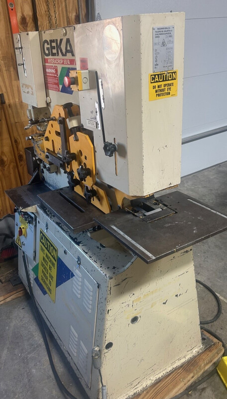 4" x 4" x 1/2" Geka #Hydracrop-55A, ironworker, 60 ton - Image 1