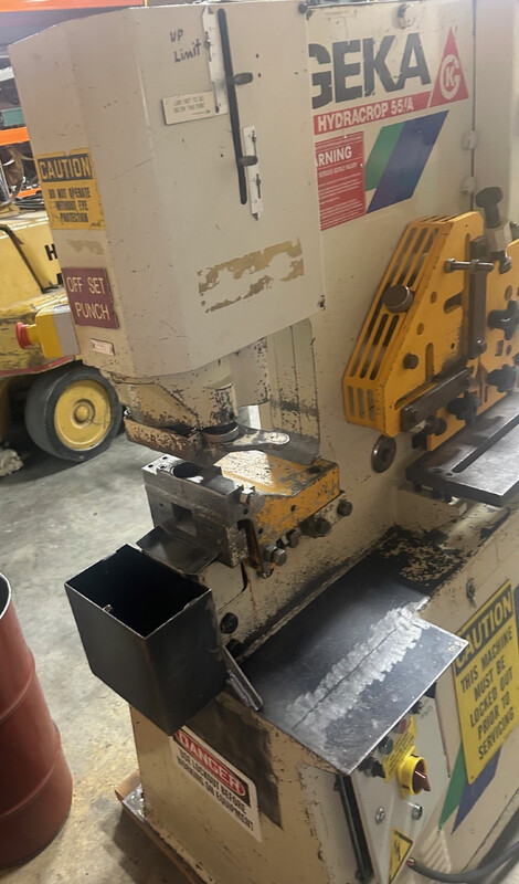 4" x 4" x 1/2" Geka #Hydracrop-55A, ironworker, 60 ton - Image 3