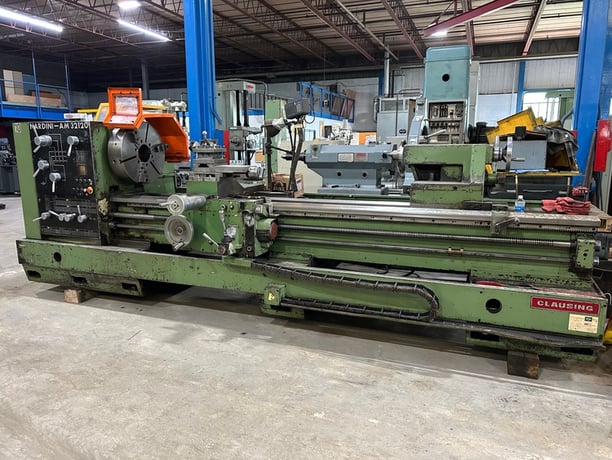 32" x 120" Clausing, Nardini #AM32120, engine lathe, 22" swing over cross slide, inch/metric, 3-jaw 24" - Image 1