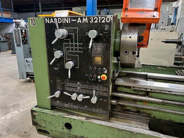 32" x 120" Clausing, Nardini #AM32120, engine lathe, 22" swing over cross slide, inch/metric, 3-jaw 24" - Image 2