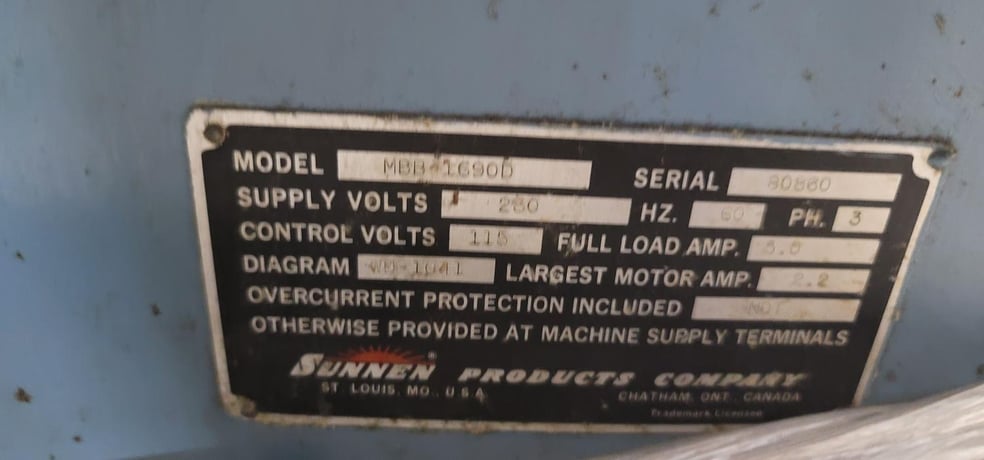 Sunnen #MBB-1690, Power Hone, 0.06"-6.5" diameter Range, 16" length, (12) Spindle Speeds, 1/2 HP, 240 V - Image 7
