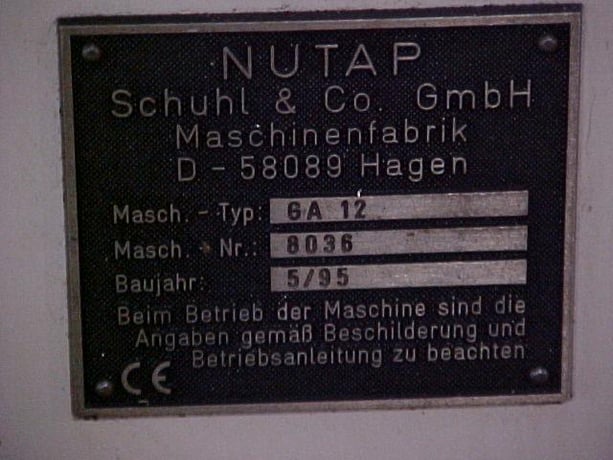 1/2" Nutap #GA-12, Bent Shank Nut Tapper, 1-Spindle, 25 mm Part diameter - Image 4
