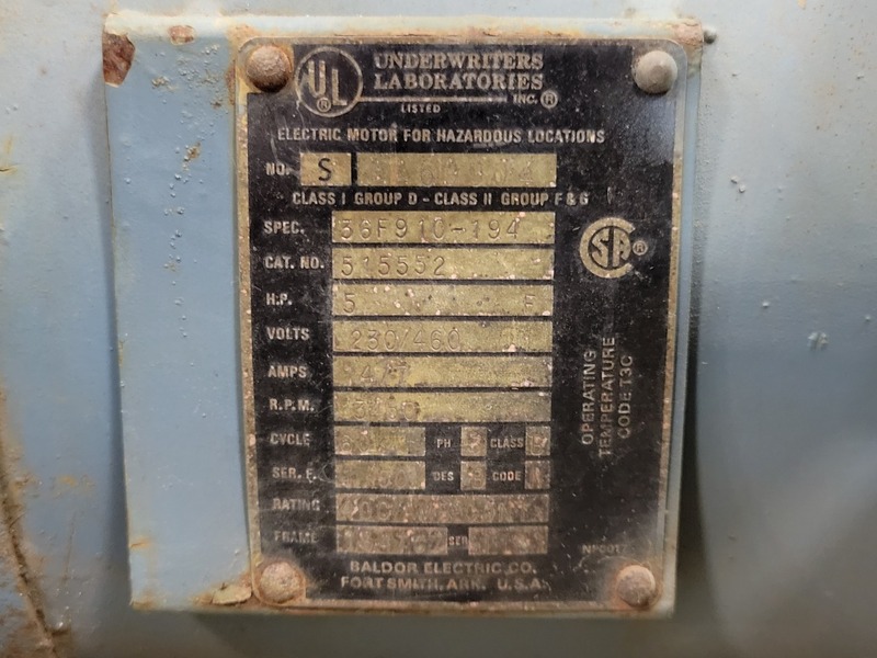 295 cfm, Rotron # EN707F72XL, centrifugal regenerative blower, 3450 RPM, 230/460 V., 3 phase, 5 HP - Image 3