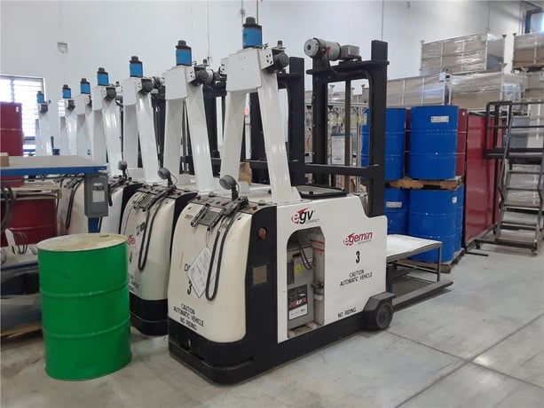 2500 lb. Egemin #EGV, automated forklifts, 66" lift height, 48" fork length, 2017 - Image 6
