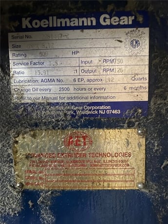 10" AET, dual diameter extruder, 32" 1 L/D, vented barrel, 2014 - Image 6