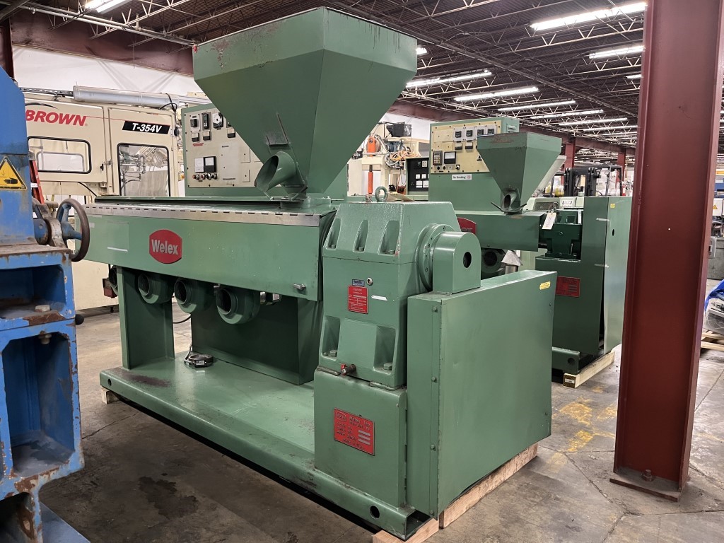 3.5" Welex #350-RHNV, extruder, 75 HP, 24:1 L/D, 11.8:1 ratio 153 HP Welex PEZS36.width gearbox, 42.5" - Image 8