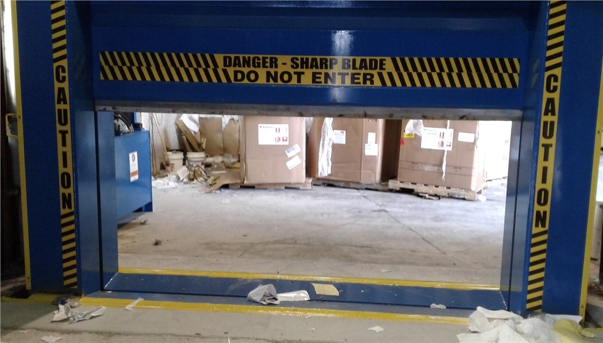 Recycling Equipment Inc. #13060S, 130" W x 60" H roll splitter, 20 HP hydraulic power pack, (2) 7" cylinders - Image 5