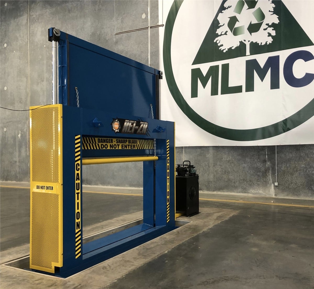 Recycling Equipment Inc. #9672S, 96" W x 72" H roll splitter, 20 HP, (2) 7" cylinders, new - Image 2