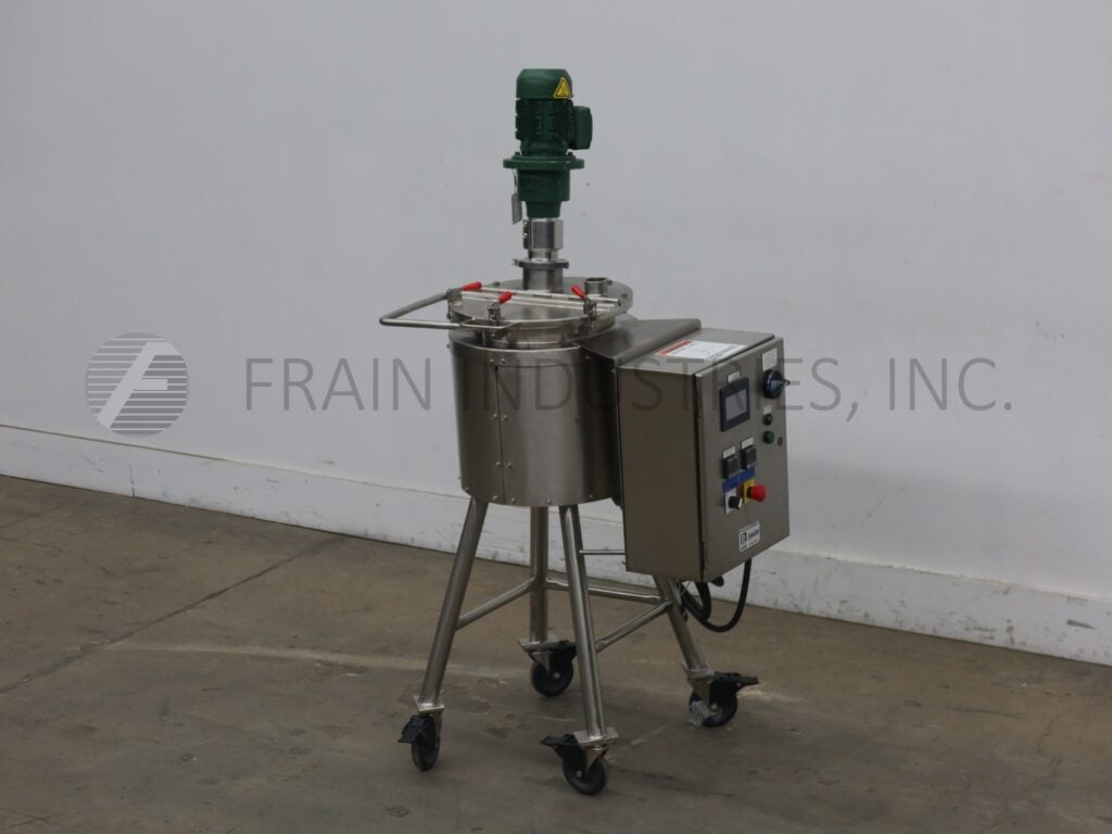 7.5 gallon Ross #VSL-5, 316 Stainless Steel, insulated & jacketed tank, 13-1/2"ID x 12" straight wall, clamp - Image 1