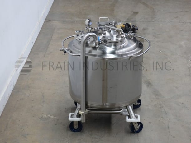 79 gallon Precision Stainless, 316L Stainless Steel, insulated & jacketed tank, 30" dia. x 23" straight wall - Image 4