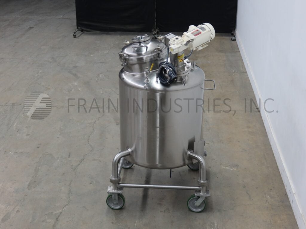 150 gallon Cherry Burrell, 316 Stainless Steel single wall tank, 36" dia. x 33" straight wall - Image 3