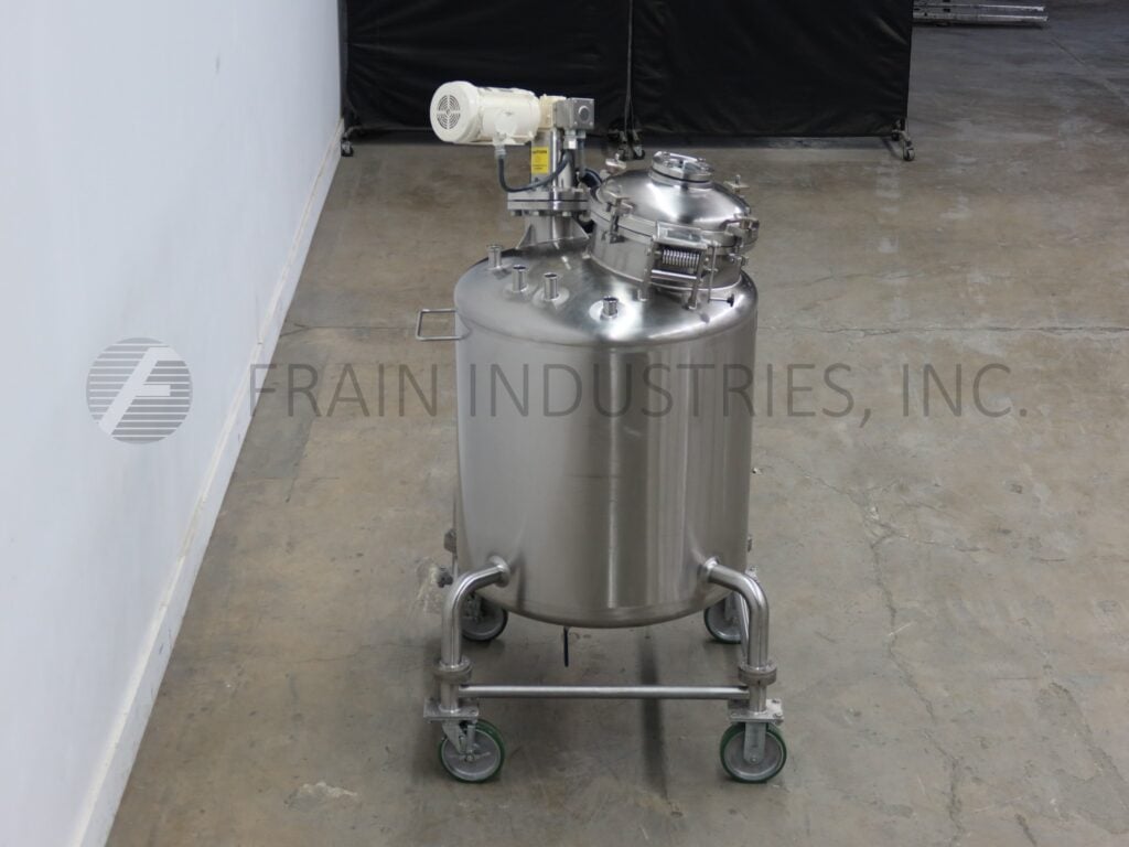 150 gallon Cherry Burrell, 316 Stainless Steel single wall tank, 36" dia. x 33" straight wall - Image 4