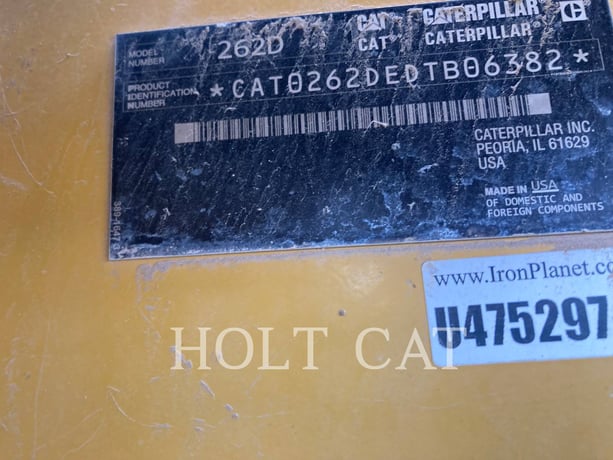 Cat 262D, Skid Steer Loader, 3611 hours, S/N: DTB06382, 2017 - Image 6
