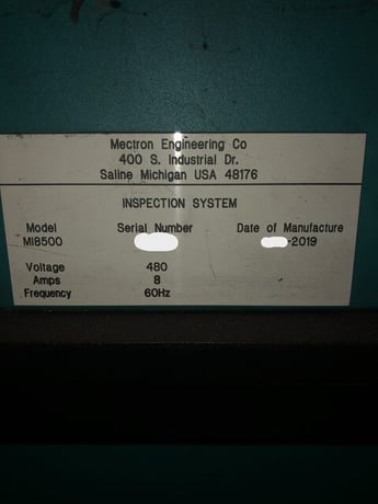 Mectron #MI-8500, Digital Eddy Current Inspection and Sorting System, checking hardness only, no lasers - Image 6