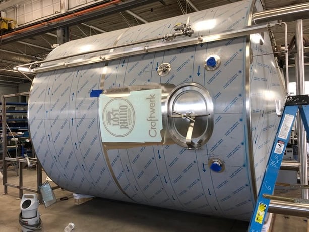 Craftwerk #100-BBL, Stainless Steel Jacketed Insulated Unitank, 100.5" outside dimension, 183" H, 3 Cooling - Image 8