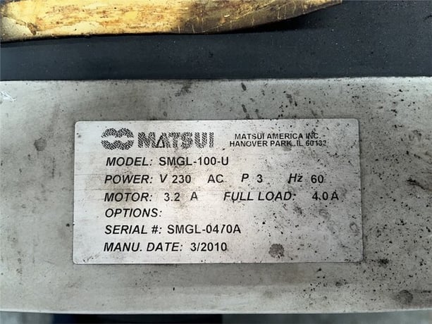 9" x 10" Matsui #SMGL2-100U, low-speed granulator, 2010 - Image 4