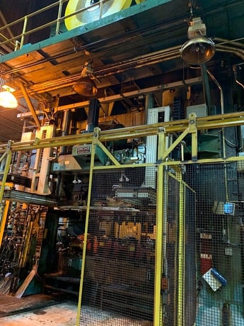 2500 Ton, Clearing #S2-2500-144-60, straight side double crank press, 20" stroke, 52" Shut Height, 9-18 SPM - Image 1
