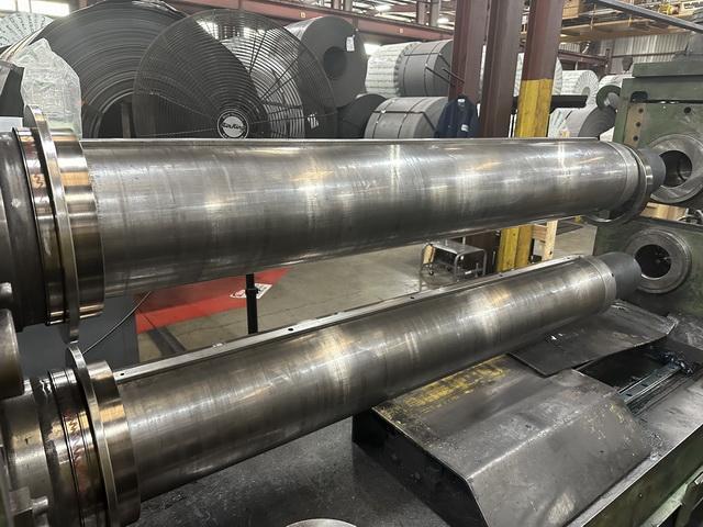 60" x 9.5" Braner Loopco, dual head slitting line, 50000 lb., .030"-.250" thickness, hydraulic expansion - Image 4