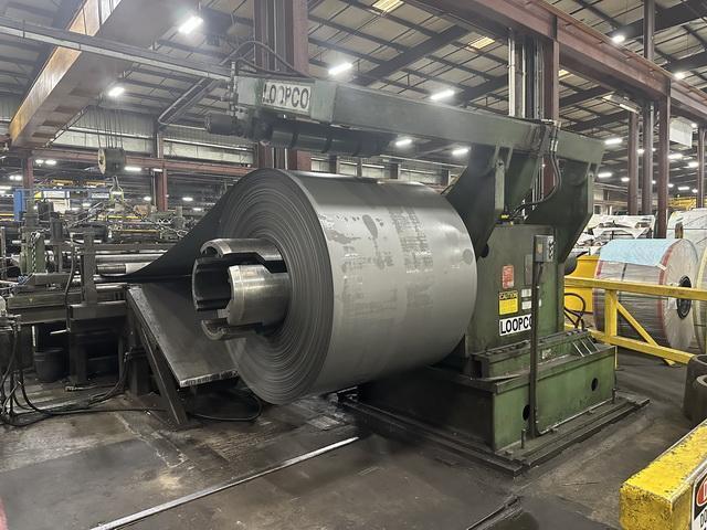 60" x 9.5" Braner Loopco, dual head slitting line, 50000 lb., .030"-.250" thickness, hydraulic expansion - Image 5