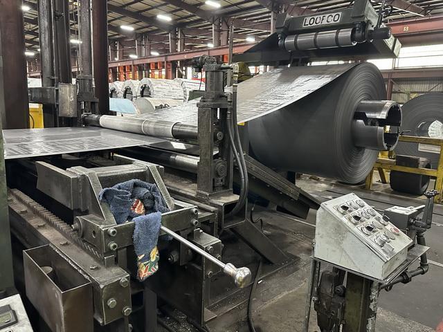 60" x 9.5" Braner Loopco, dual head slitting line, 50000 lb., .030"-.250" thickness, hydraulic expansion - Image 6