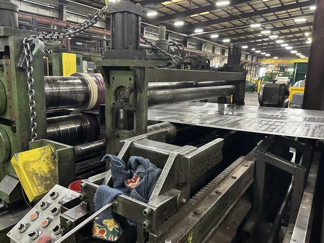 60" x 9.5" Braner Loopco, dual head slitting line, 50000 lb., .030"-.250" thickness, hydraulic expansion - Image 7