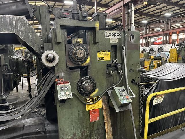 60" x 9.5" Braner Loopco, dual head slitting line, 50000 lb., .030"-.250" thickness, hydraulic expansion - Image 9