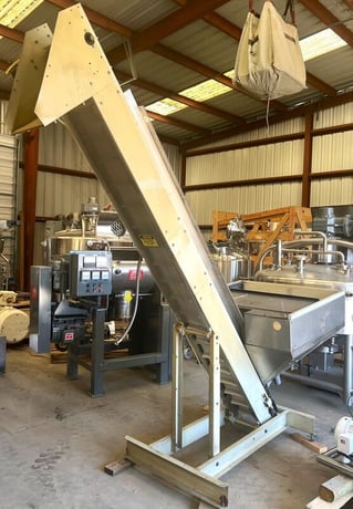8" wide x 10' long, Hoppmann Corp #EP, Inclined H Belt Conveyor, Stainless Steel parts, Carbon Steel frame - Image 2