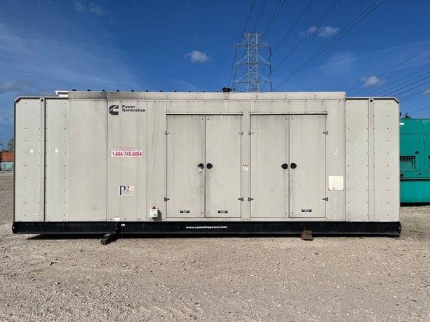 750 KW Cummins #QST30-G5, generator set, 480 Volts, sound enclosure; Tier 2 Emissions, 670 hours, 2007 - Image 1