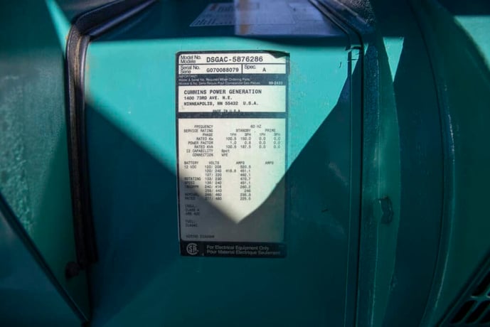 150 KW Cummins #DSGAC, diesel generator, weatherproof enclosure, 24 hr base tank, EPA Tier 3, 235 hours, 2007 - Image 5