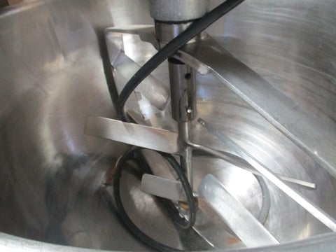 50 gallon Hamilton, Stainless steel kettle, jacketed, agitated, 125 psi, 1963 - Image 2