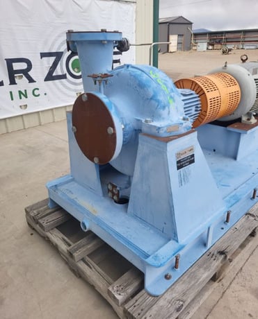 1500 GPM @ 258' TDH, Goulds #8x10-21, horizontal single stage centrifugal pump package, unused surplus - Image 3