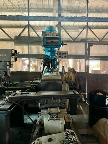 Summit #VS-350B, vertical milling machine, 10" x50" T-slot table, w/ 6" vise, worklight - Image 1