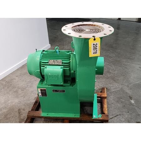 2750 cfm @ 31 S.P., Cincinnati Fan #HP-10D21, centrifugal pressure blower, 25 HP, base mounted - Image 4