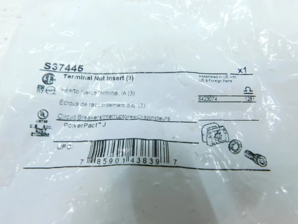 Schneider Electric, Circuit Breaker Terminal Nut Inserts, PowerPacT J, New - Image 2
