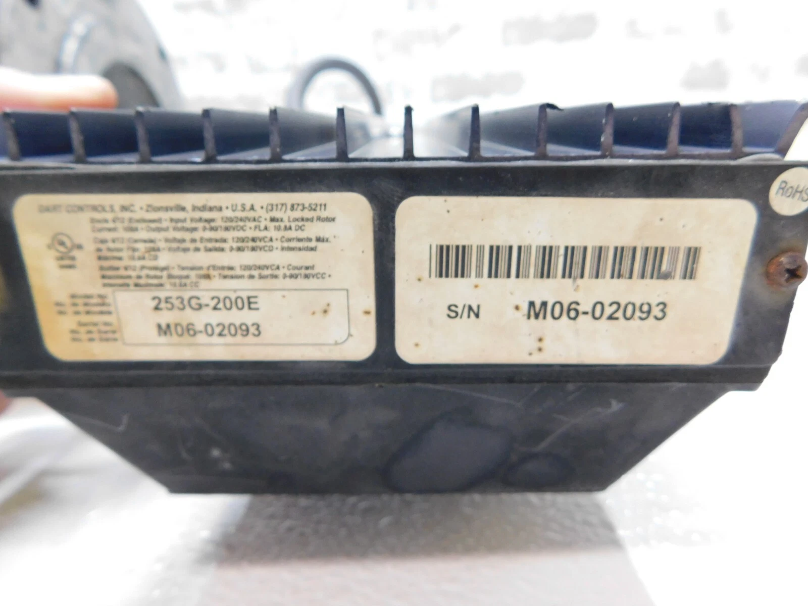 2 HP 1750 RPM Dayton, DC Permanent Magnet Motor w/Speed Control, Frame 143/5TC, 9.5 Amps, 180 VA, Used - Image 10