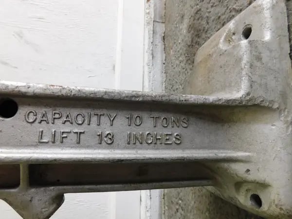 Mechanical Reel Jack, Simplex #A1029, Aluminum Housing, 10 Ton, 13" lift - Image 3