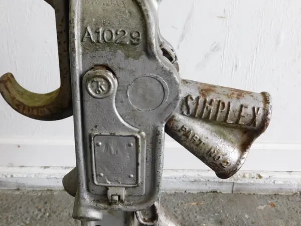 Mechanical Reel Jack, Simplex #A1029, Aluminum Housing, 10 Ton, 13" lift - Image 6